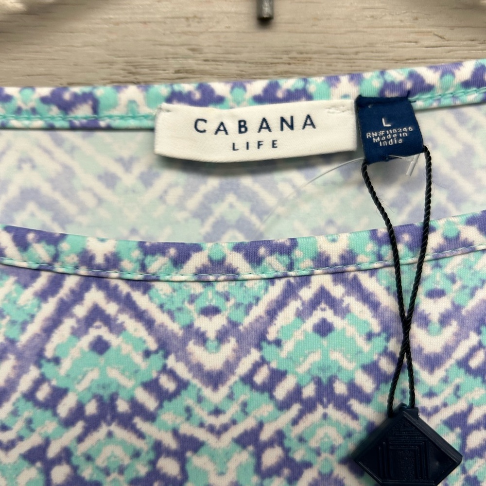 Cabana Life Mint and Lavender Patterned Dress - Picture 5 of 9